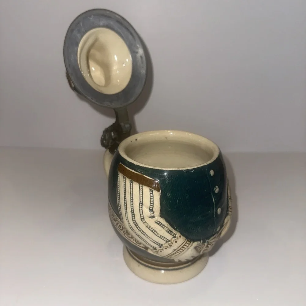 Antique German Merkelbach & Wick Beer‎ Stein Sir John Falstaff 1/2 L Capacity